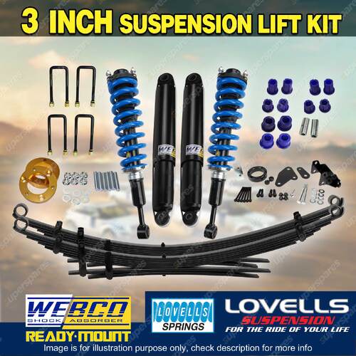 75mm + 50mm Pre Assembled Lift Kit Diff Drop Raw Leaf for Ford Ranger PX 12-18