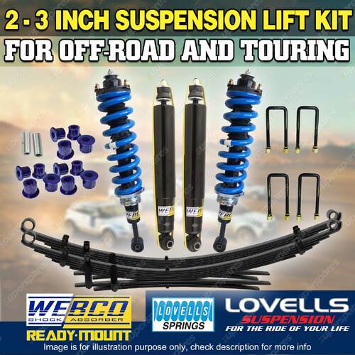 Adjustable 2 - 3 Inch Pre Assembled Lift Kit Raw Leaf for Ford Ranger PX 12-18