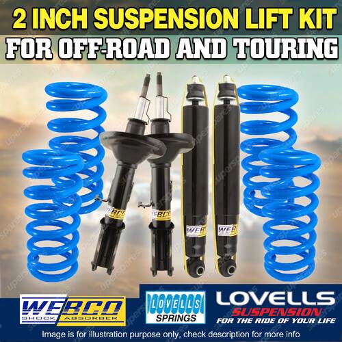 2" 50mm Lift Kit Webco Shocks Lovells Coils for SUZUKI Grand Vitara JLX 98-03