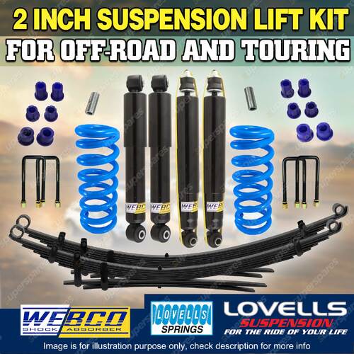 2" Lift Kit Shock Lovells Coil Raw Leaf for Toyota Landcruiser VDJ76 VDJ78 VDJ79