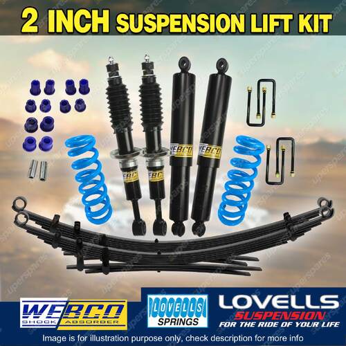 2" Lift Kit Shock Absorbers Lovells Springs Raw Leaf for Ford Ranger PX 18-on