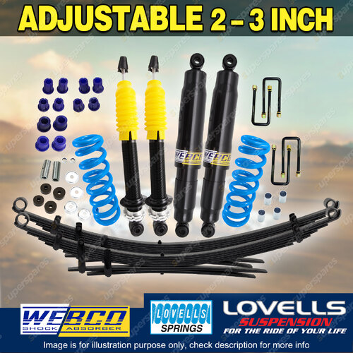 2"-3" Adjustable Lift Kit Shocks Lovells Coil Raw Leaf for Holden Colorado RG