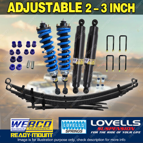 2"-3" Adjustable Assembled Lift Kit Lovells Coil Raw Leaf for Isuzu D-Max 12-20