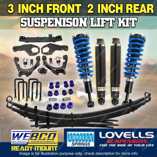 2" Pre Assembled Foam Cell Lift Kit Coil Raw Leaf Diff for Mitsubishi Triton MQ