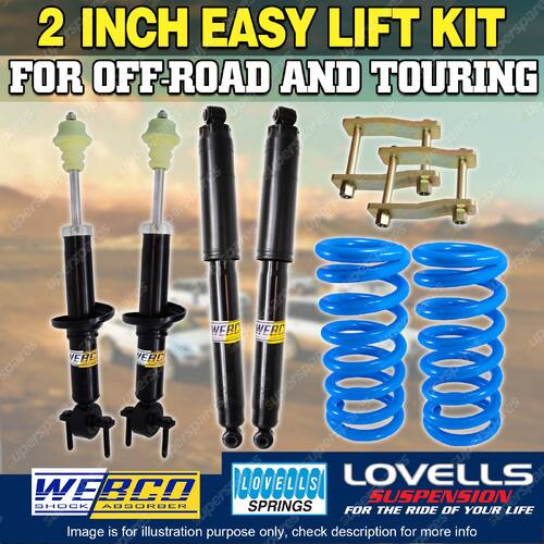 2 Inch 50mm Lift Kit Lovells Coil Extended Shackle for Ford Ranger Next Gen PY