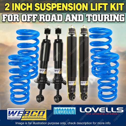 2 Inch 50mm Lift Kit Webco Shocks Lovells Coil Spring for Ford Everest 15-18