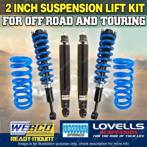 2 Inch 50mm Complete Strut Lift Kit Shocks Lovells Coil for Isuzu Mu-X 13-21