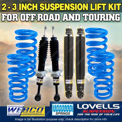 Adjustable 2-3 Inch Shock Lovells Coil Lift Kit for Toyota Fortuner GUN156 15-ON