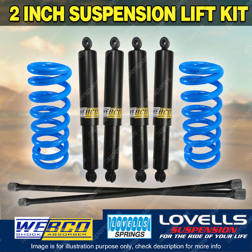 2" 50mm Lift Kit RAW Torsion Bar Lovells Coil for Mitsubishi Challenger PA II