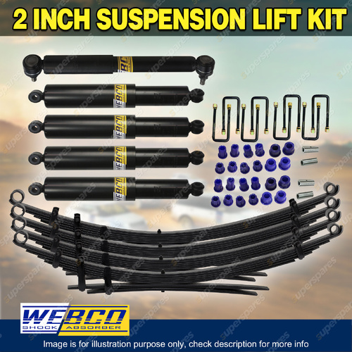 2 Inch 50mm Lift Kit Shocks Raw Leaf Springs Damper for Toyota Hilux LN YN 65 67