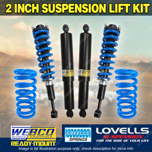 2 Inch 50mm Complete Strut Lift Kit Shock Lovells Coil for Holden Colorado 7 RG