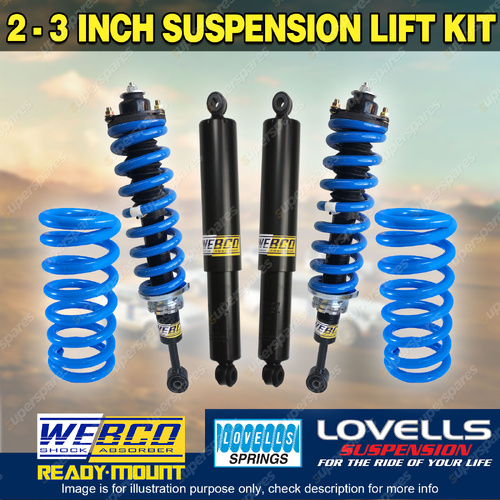 Adjustable 2-3" Complete Strut Lift Kit Lovells Coil for Holden Colorado 7 RG