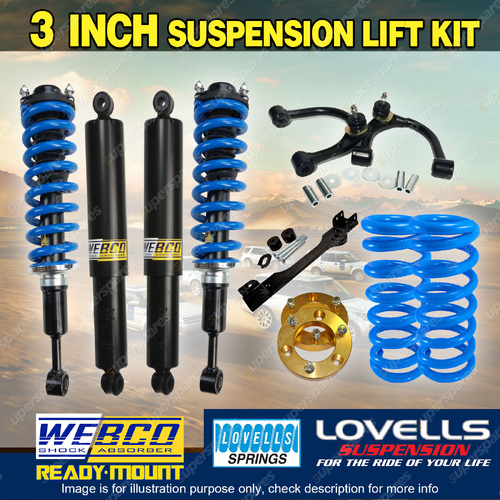 3" Pre Assembled Lift Kit Shock Lovells Coil Diff Arm for Holden Colorado 7 RG