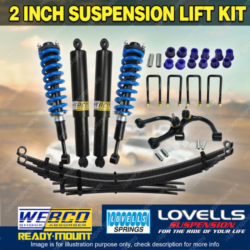 2 Inch 50mm Complete Strut Lift Kit Raw Leaf Control Arm for Mazda BT50 11-20