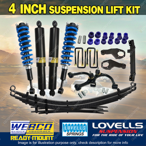 100mm + 50mm Lift Kit Complete Strut RAW Leaf Diff Arm for Mitsubishi Triton MQ