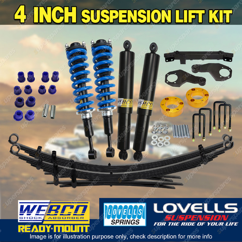 100mm + 50mm Lift Kit Complete Strut RAW Leaf Diff for Mitsubishi Triton MQ