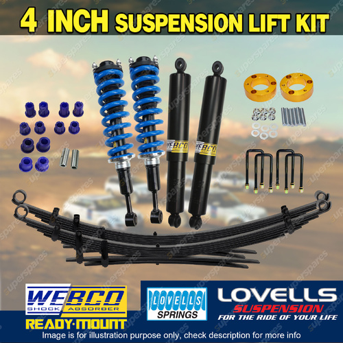 100mm + 50mm Lift Kit Complete Strut Webco Lovells Coil for Mitsubishi Triton MQ