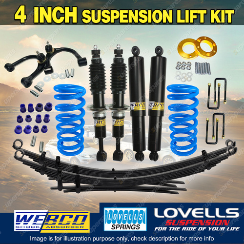 100mm + 50mm Lift Kit Lovells Coil RAW Leaf Diff Arm for Mitsubishi Triton MQ