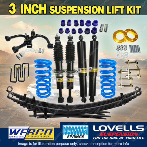 3 Inch 75mm Lift Kit Shocks Raw Leaf Shackle Spacer Arm for Isuzu D-Max 12-20