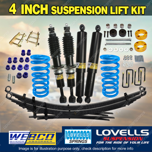 4"+3" Lift Kit Lovells Coil Raw Leaf Diff Spacer for Toyota Hilux GUN126 GUN125