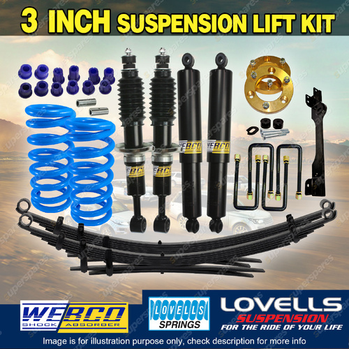 75mm + 50mm Lift Kit Diff Drop Kit Lovells Coil RAW Leaf for Isuzu D-Max 12-20