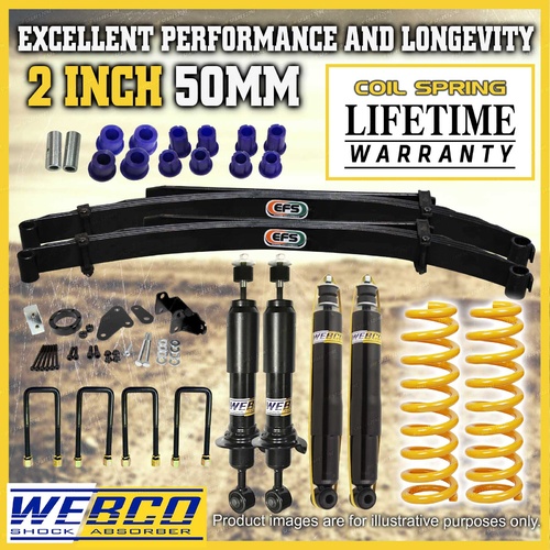 2 Inch 50mm Lift Kit Diff Drop Kit Shocks King Springs EFS Leaf for Mazda BT50