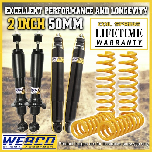 2 Inch Lift Kit Webco Shock Absorbers King Springs for Mitsubishi Challenger PB