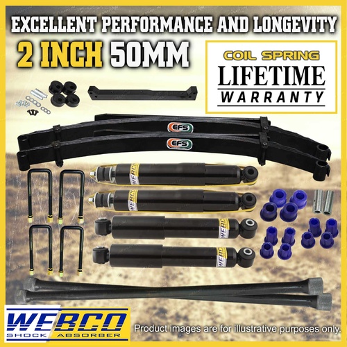 2 Inch Lift Kit Diff Drop Shocks EFS Leaf RAW Torsion Bar for Nissan Navara D22