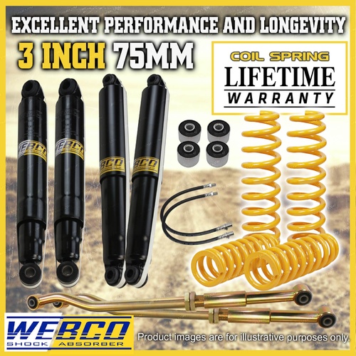 3 Inch Lift Kit Shocks King Coil Springs Panhard Rod for Nissan Patrol GQ GU