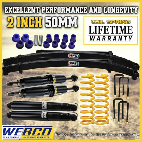 2 Inch Lift Kit Shocks King Coil EFS Leaf Springs for Toyota Hilux KUN26 GGN25