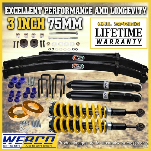 75mm + 50mm Pre Assembled Lift Kit Diff Drop EFS Leaf for Hilux Vigo KUN26 GGN25