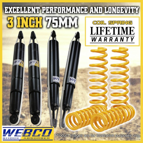 3 Inch 75mm Lift Kit Shocks King Coil Springs for Toyota Landcruiser 80 105