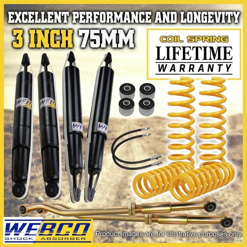 3 Inch Lift Kit Shocks King Springs Panhard Rod for Toyota Landcruiser 80 105