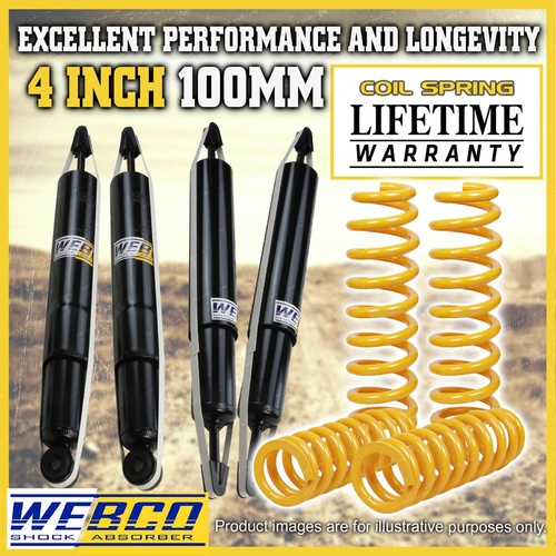 4 Inch 100mm Lift Kit Shocks King Coil Springs for Toyota Landcruiser 80 105