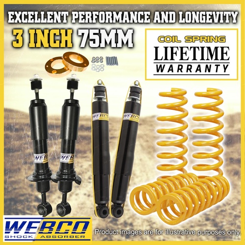 3 Inch 75mm Lift Kit Shocks King Coil Springs for Toyota Landcruiser Prado 150