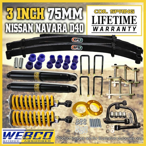 3 Inch 75mm Pre Assembled Lift Kit EFS Leaf Control Arm for Nissan Navara D40