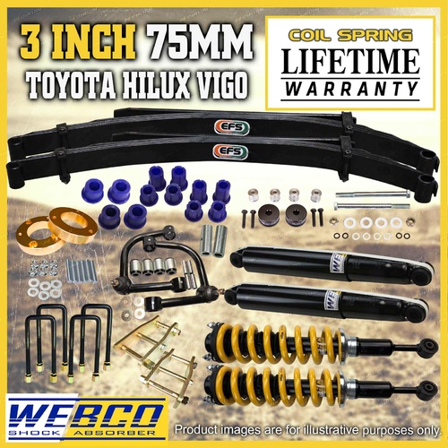 3 Inch Pre Assembled Lift Kit EFS Leaf Control Arm for Toyota Hilux KUN26 GGN25