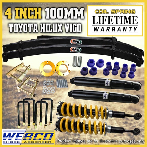 4 Inch 100mm Pre Assembled Lift Kit EFS Leaf King for Toyota Hilux KUN26 GGN25