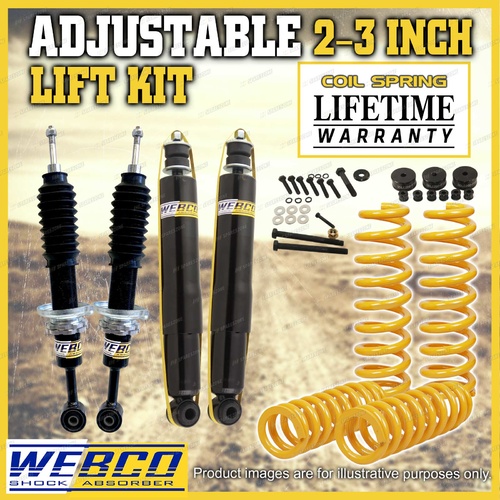 ADJ 50-75mm Lift Kit Diff Drop Webco Shock King Coil for Toyota Landcruiser 200