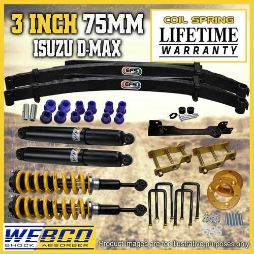 3 Inch Pre Assembled Lift Kit Diff Drop King Springs EFS Leaf for Isuzu D Max