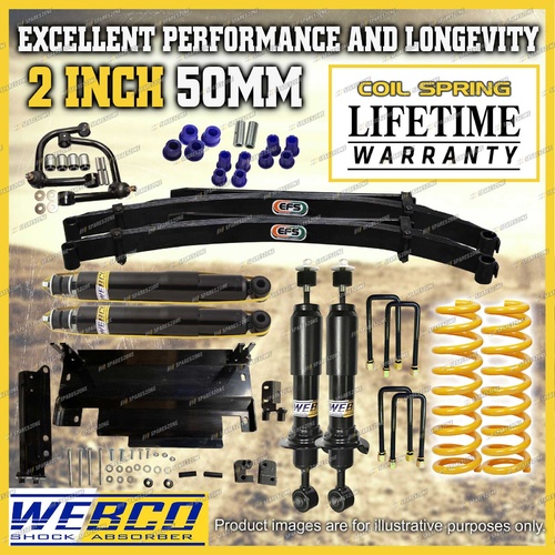 50mm Lift Kit Shocks King EFS Leaf Control Arm Diff Drop for Nissan Navara D40