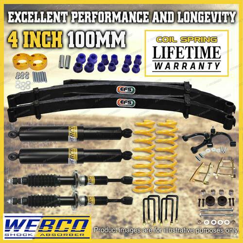 4 Inch 100mm Lift Kit Shocks EFS Leaf Control Arm for Foton Tunland 12-on