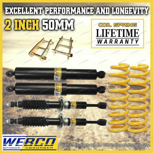 2 Inch 50mm Easy Lift Kit Shocks King Springs Shackles for Foton Tunland 12-on