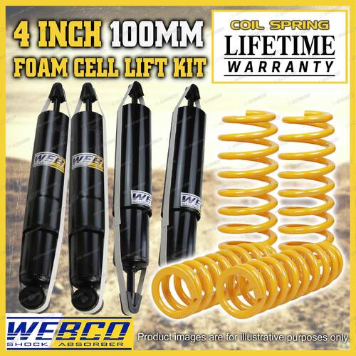 4" Lift Kit Webco Foam Cell Shocks King Coil Springs for Nissan Patrol GQ GU