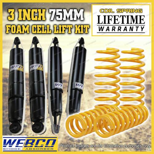 3" Lift Kit Foam Cell Shocks King Coil for Toyota Landcruiser 80 105 Series