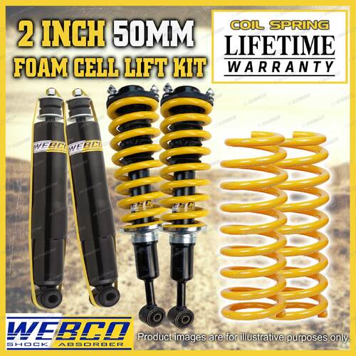 2" 50mm Foam Cell Lift Kit Complete Strut King Coil for Toyota Landcruiser 200