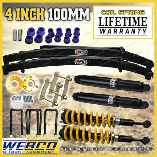 4" Pre Assembled Lift Kit King Coil EFS Leaf Spacer for Mitsubishi Triton MQ