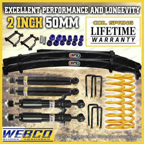 2" 50mm Lift Kit Shocks King Coil EFS Leaf & Shackle for Mazda BT50 11-20