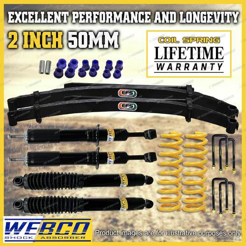 2" 50mm Lift Kit Shocks King Coil EFS Leaf for GWM Great Wall Cannon 20-on