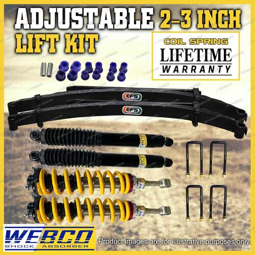 2-3 Inch ADJ Complete Strut Lift Kit King Coil Leaf for GWM Great Wall Cannon